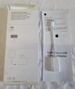 Apple - Lightning-to-USB Camera Adapter White - Brand New In Box - Photo 1/6