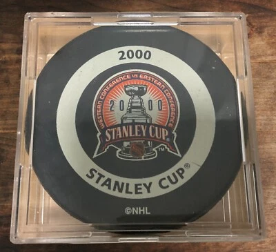 2000 GAME USED STANLEY CUP FINAL GAME PUCK NEW JERSEY DEFEATED DALLAS IN 6 GAMES — 第 1/2 张图片
