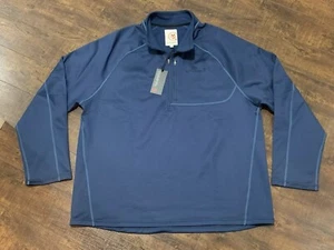 Cloudveil Navy Blue Brushed Back 1/4 Zip Pullover Shirt Men’s XXL 2XL New NWT - Picture 1 of 8