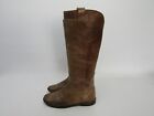 Frye Womens Size 6.5 B Brown Leather Knee High Riding 15" Shaft Boots