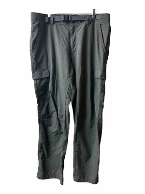 Columbia Omni Shade Hombres 40 x 30 Gris Oscuro Carga Secado Rápido Nylon Pantalones con Cinturón Foto 1 de 4