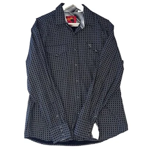 RCCO Rodeo Men’s Western long Sleeve Shirt XL Black Pearl Snap Closure Cowboy 90 - Picture 1 of 11