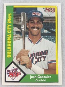 1990 CMC Minor League Baseball Card-JUAN GOLZALEZ, Oklahoma City 89ers