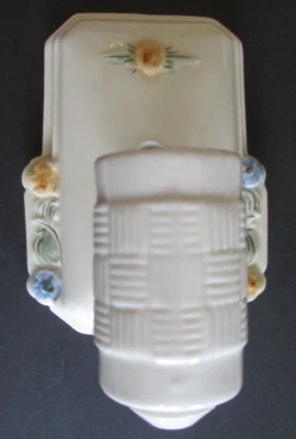 Juego de 6 apliques de pared vintage con patrón floral de marca de porcelana C77 Foto 1 de 4