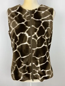Jordan Damen ärmellose Weste Animal Print Front Zip Gr. M• - Bild 1 von 5