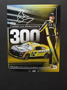 Foto firmada autografiada por Ryan Blaney Hot campeón de Nascar 8x10 Beckett BAS certificado de autenticidad - Imagen 1 de 1