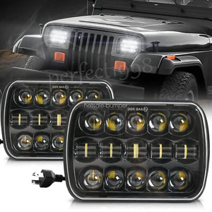 2PCS Brightest 5X7" 7x6inch Rectangle LED Hi/Lo Headlights DRL for Toyota Pickup - Picture 1 of 16