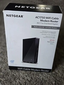 NETGEAR AC1750 WiFi DOCSIS 3.0 Cable Modem Router C6300 - Picture 1 of 11