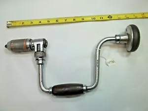 Brace, tutore a cricchetto vintage Stanley Woodworkers n. 923-10 pollici, Made in USA - Foto 1 di 8