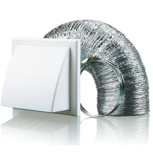 Blauberg 125mm White Cooker Hood Duct Wall Shutter Vent Kit Fan Extractor - Picture 1 of 1