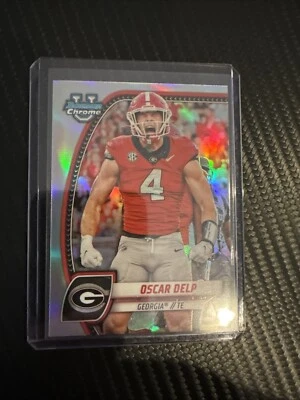 2024 Bowman University Chrome - Refractor #192 Oscar Delp (RC) Georgia Bulldogs - Image 1 of 2