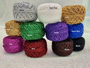 Decorative Braided Metallic Rope Glitter Cord String Present Wrap 2mm ANY LENGTH - Picture 1 of 11