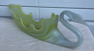 15” Murano Style Glass Swan Blown Art Glass Fruit Bowl Planter FANTASTIC - Picture 1 of 8