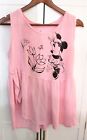 Disney Minnie Mouse Butterflies & Flower Garden Women's Pink Tank Top Sz M   Euc