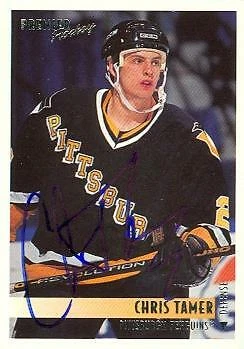Chris Tamer autographed Hockey Card Pittsburgh Penguins 1994 Topps Premier #224 - Image 1 of 1