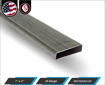 1" x 4" Rectangular Metal Tube - Mild Steel - 16 gauge - ERW - 60" Long (5-ft) - Изображение 1 из 3