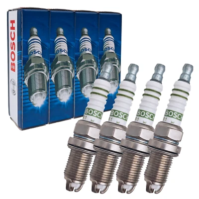 4x Zündkerze BOSCH 0241235752 F7LTCR Für Audi A3 A4 A6 VW Golf Passat Polo Jetta - Image 1 of 4
