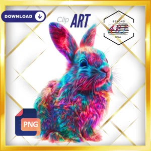 Wonderland A Futuristic Rabbit in AI-Infused Co - Digital Download Clip Art #67 - Picture 1 of 2