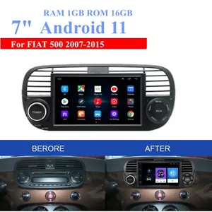 7'' Android 11 Quad Core Car Stereo Radio GPS Head Unit For Fiat 500 2007-2015 - Picture 1 of 24