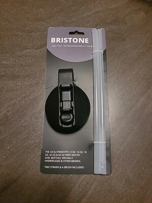 Bristone Wide Mouth Straw Lid with 2 Straws.