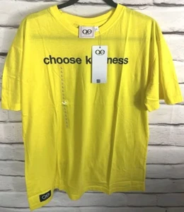 NWT Queer Eye Unisex Size L Yellow ''Choose Kindness'' Short Sleeve Shirt - Picture 1 of 6