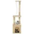 Cat Tree with Sisal Scratching Posts 109 cm Beige