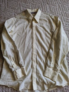 Versace Classic Long Sleeve Button Shirt 44 17.5 All Over Spell out Vintage - Picture 1 of 7