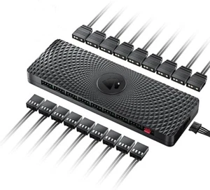 Asiahorse PWM ARGB Fan Hub 9 porte alimentazione Sata - Foto 1 di 5