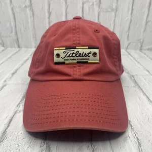 Cappello Berretto Rosso Titleist Golf Simbolo di Eccellenza Strapback 100% Cotone - Foto 1 di 8