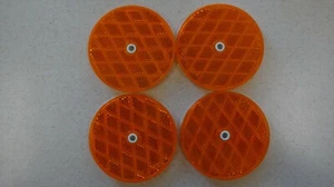 School Bus 3" Yellow Round  Reflector NEW STOCK 3 inch Plastic center mount - Picture 1 of 7