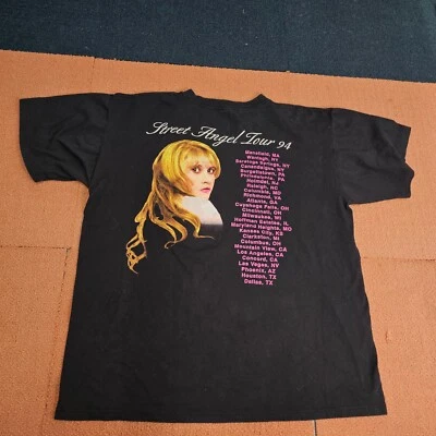 1994 Stevie Nicks Street Angel Tour T-Shirt XL Black Single Stitch USA MADE T1u - Image 1 of 4