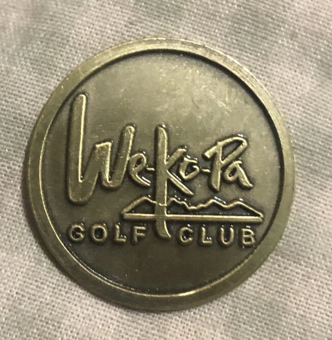 We-Ko-Pa Golf Ball Marker. 1 inch metal. Vintage! from 2001 opening day.