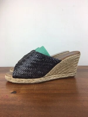 Gaimo Alpargatas de cuero tejido para mujer con cuña y sandalias deslizantes TALLA 39 8.5M  Foto 1 de 4