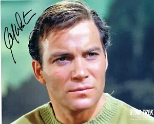 Foto firmada por William Shatner 8x10 Star Trek Capitán Kirk autógrafo - Imagen 1 de 2