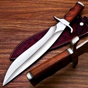 17" UNIQUE CUSTOM HANDMADE D2 STEEL BLADE BOWIE HUNTING KNIFE - SHEATH WD-9926 - Picture 1 of 9