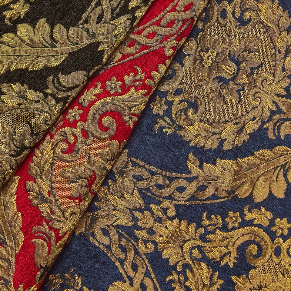 Floral Bloom Two Tone Polyester Rayon Chenille Damask Jacquard 57 Inch Fabric - Image 1 of 1