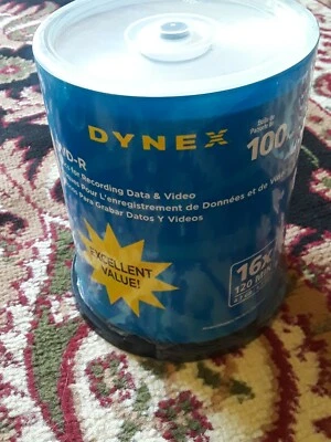Dynex 16X DVD-R Blank DVDs 100 Disc Spindle 120 MIN 4.7GB - Image 1 of 4
