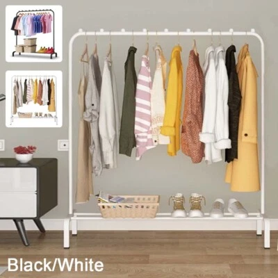 Heavy Duty Metal Clothes Rail Rack Garment Hanging Display Stand Storage Shelf - Image 1 of 4