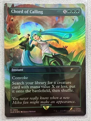 Chord of Calling 1595 Rainbow Foil Hatsune Miku Secret Lair MTG Near Mint - Image 1 of 2