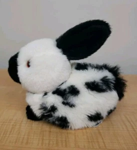 Peluche Walmart Realistic Bunny Rabbit vintage blanco con manchas negras 8" - Imagen 1 de 11