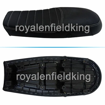 Adapté Pour Royal Enfield Gt & Intercepteur 650 D27 Customisé Cuir Double Siège - Photo 1/4