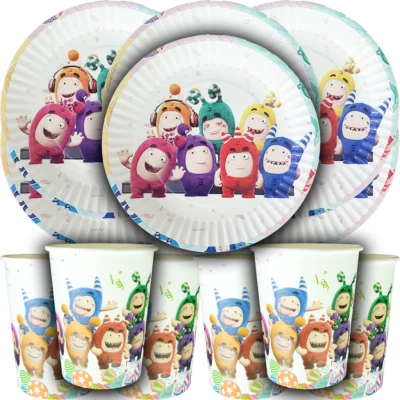 ODDBODS cup plate banner birthday party supplies favor centerpiece decoration - Image 1 of 4