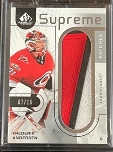 Frederik Andersen Supreme Patch /15 2022-23 Upper Deck SP Game Used #SP-AN - Picture 1 of 2