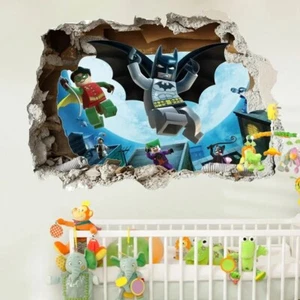 Batman Lego Robin Wandtattoo Sticker Kinderzimmer Wand Deko Wandkleber Aufkleber - Bild 1 von 2