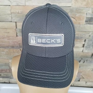 Becks Baseball Cap Embroidered Hat grey Snapback H - Picture 1 of 7