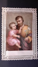 Santino merlettato , holy card, Canivet, Inizio 800, SANTO, BAMBINO (pos.A12.27)