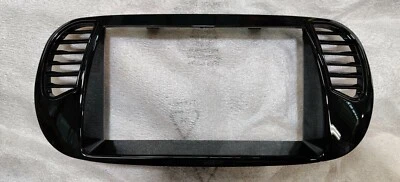 Remplacement Panneau Noir Poli car Radio Double 2 din Fiat 500 Avec Air Fixe - Photo 1/2