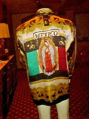NWT MEN'S CREME DE SILK METALLIC SILK SHIRT WESTERN GUADALUPE THEME SIZE SMALL - Image 1 of 4