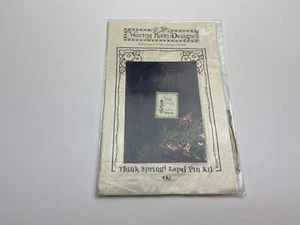 Waxing Moon Designs Think Spring Counted Cross Stitch Pattern Lapel Pin Kit 6P - Picture 1 of 4