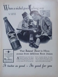 1937 Vintage Hires Root Beer print ad.  Pre World War 2 advertisement. - Picture 1 of 1